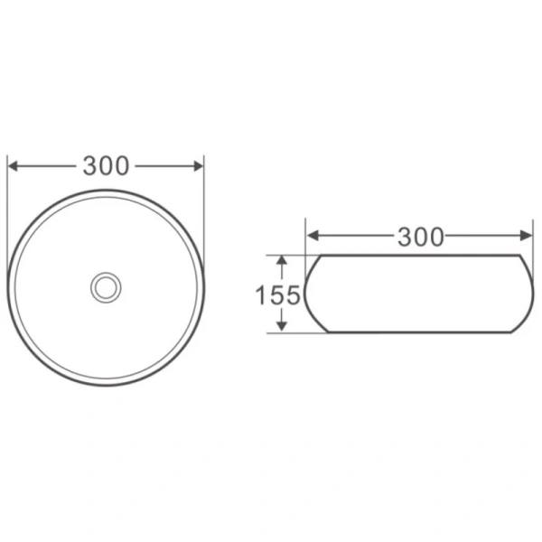 раковина belbagno bb1114 накладная ø30 см, цвет белый