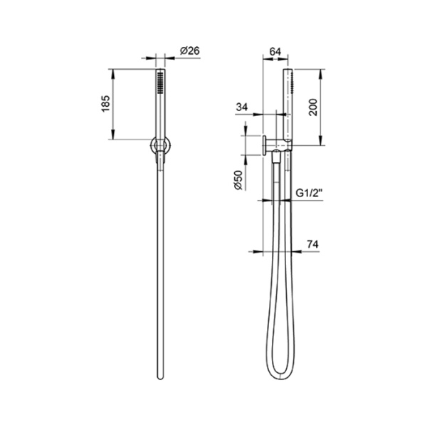 душевой гарнитур fantini fontane bianche 47 p5 8093 matt gun metal pvd