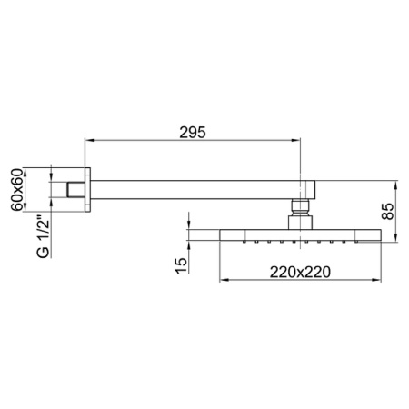 верхний душ webert comfort ac0843015 metal