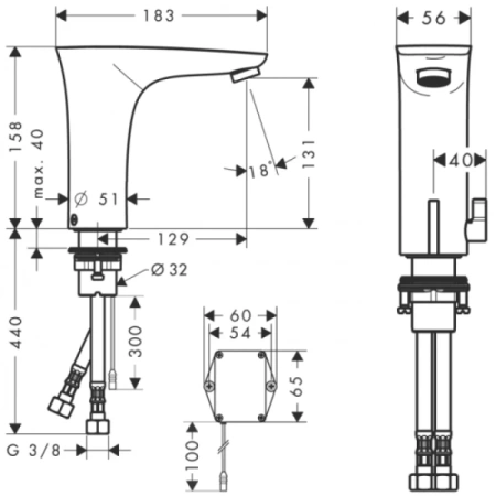 смеситель для раковины hansgrohe puravida 15170400