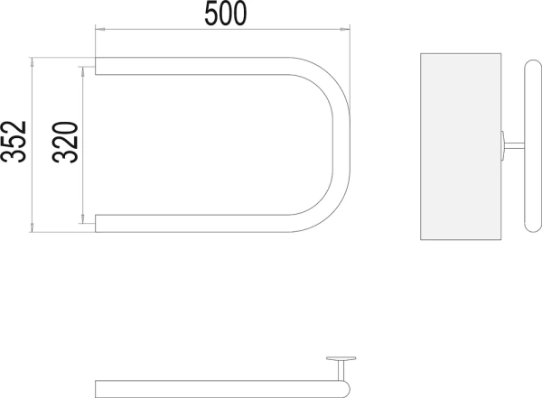 полотенцесушитель водяной terminus п-образный бш 320x500 4620768881435