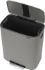 мусорное ведро brabantia bo pedal bin 211348 60 л, серое