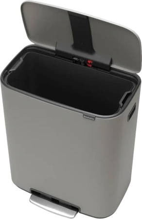 мусорное ведро brabantia bo pedal bin 211348 60 л, серое