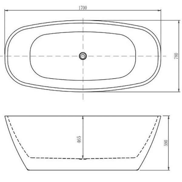 акриловая ванна aquatek тера 170x78 aq-128778wt без гидромассажа