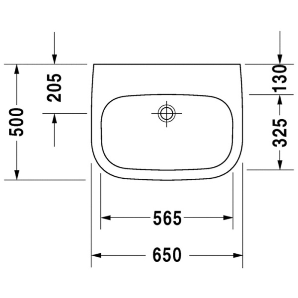 раковина подвесная duravit d-code 23116500702