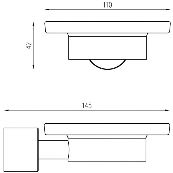 Мыльница Abber Osten 316 AA185A8BGG брашированная оружейная сталь