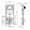 монтажный элемент для подвесного унитаза wasserkraft aller 10 10tlt.010.me.pb01 цвет черный глянцевый