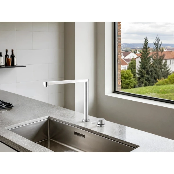 смеситель для кухни esko k52 никель матовый