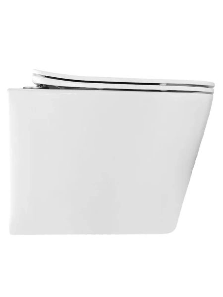 унитаз azario cascad m az-10002 подвесной, безободковый, с сиденьем микролифт, слив "торнадо", 49x34.5x32.5 см, белый