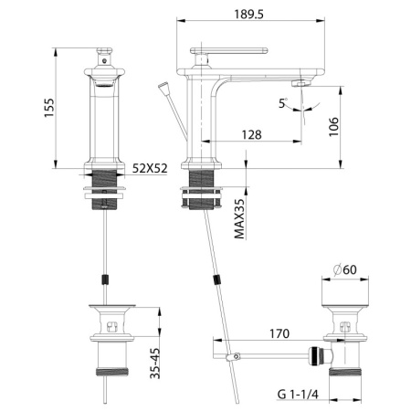 смеситель для раковины lemark mista lm6406wg белый золото