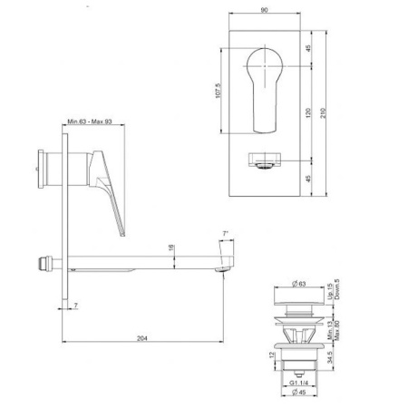 смеситель для раковины fima carlo frattini serie 4 f3760vx5cr