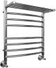 Полотенцесушитель Point Альфа PN05156SP водяной, с полкой, 50x60 см, хром