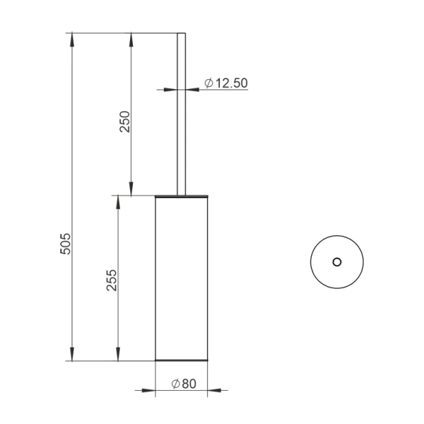 Ёршик для унитаза Whitecross Ergo ER2276BL напольный, черный мат