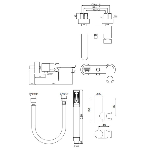 смеситель для ванны jaquar ornamix prime orp-chr-10119pmshk