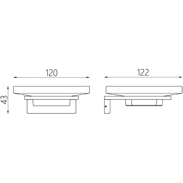 Мыльница Abber Funktion AA1158 настенная, хром