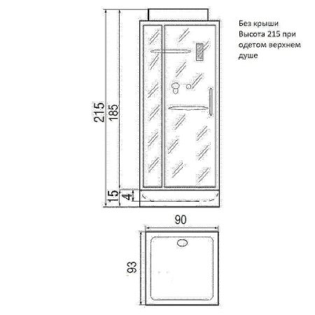 душевая кабина river moero 90x90 б/к 10000002982 с поддоном