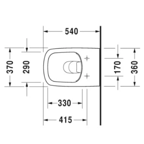 унитаз подвесной безободковый duravit durastyle 2551090000, без сиденья, цвет белый.