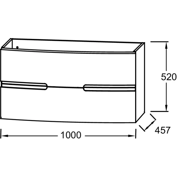 тумба серый титан глянец 100 см jacob delafon nona eb1889ru-n21