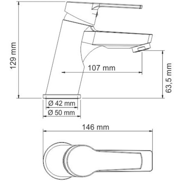 смеситель для раковины wasserkraft rhin 4403 цвет хром