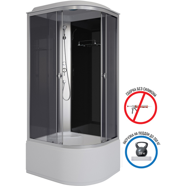 душевая кабина niagara eco 90x70 l e90/70/40l/tn без гидромассажа