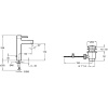 смеситель для раковины jacob delafon cuff e37303-cp с донным клапаном