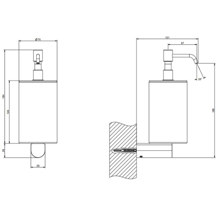 дозатор для жидкого мыла gessi rilievo 59513#299