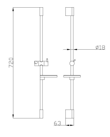 душевая штанга esko (sr622)