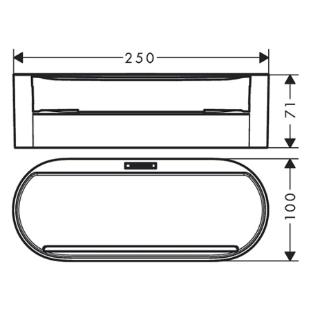 корзина для хранения глубокая hansgrohe wallstoris 27912700, матовый белый