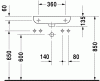 раковина подвесная 50 см duravit d-code 07065000092