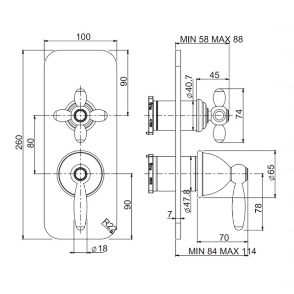 смеситель fima carlo frattini olivia f5009x6or для душа, встраиваемый, с переключателем на 2/3 выхода, золото