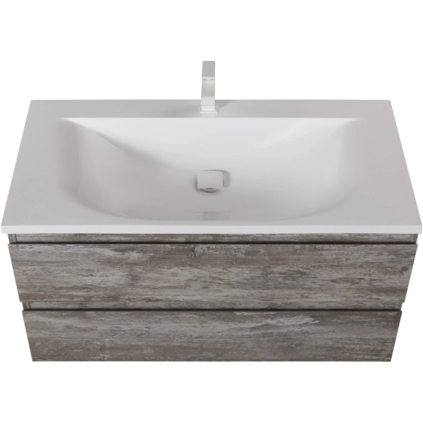 тумба 100 см cezares molveno molveno-100-2c-so-lg цвет legno grigio