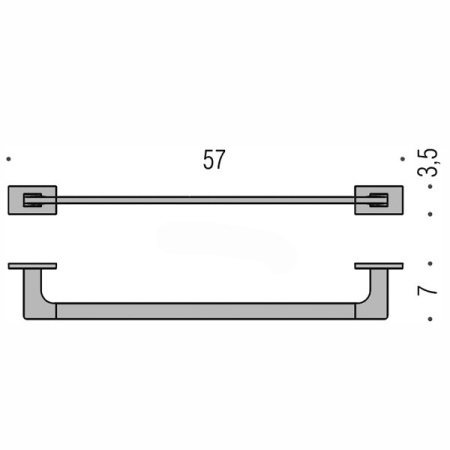 colombo design look полотенцедержатель 57см, хром
