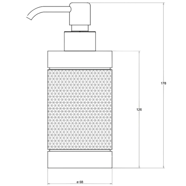 Дозатор для мыла Bertocci Officina 01 127 7548 6050, настольный, никель матовый