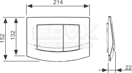 инсталяции в туалет tece profil 9400405 с кнопкой смыва хром глянец