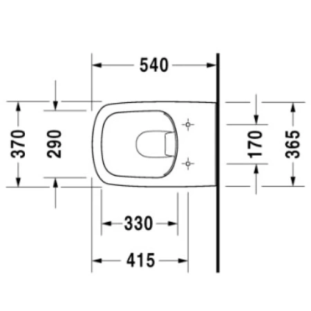 унитаз подвесной безободковый duravit durastyle 2538090000, без сиденья, цвет белый.