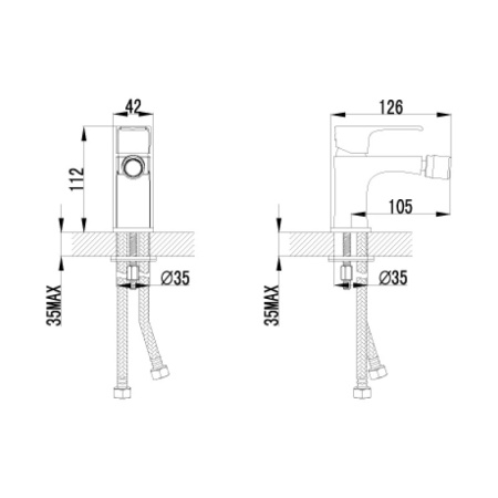 смеситель для биде lemark plus factor lm1608c