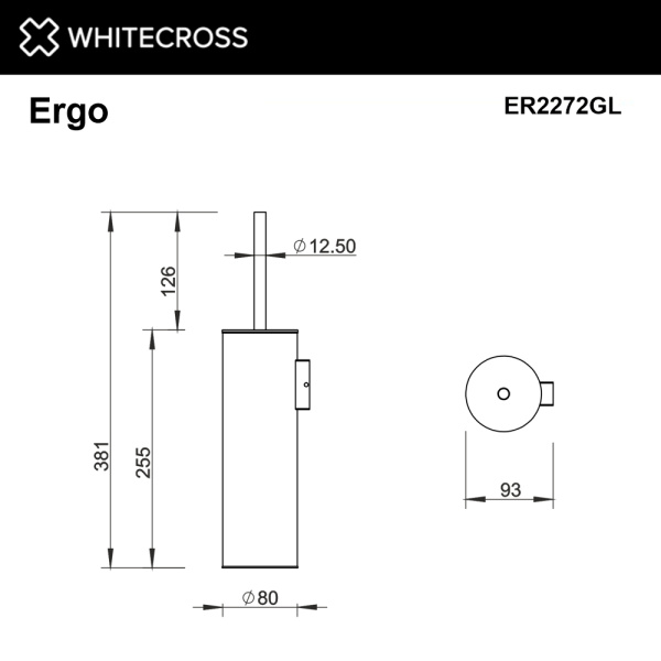 Ершик для унитаза Whitecross Ergo ER2272GL настенный, золото