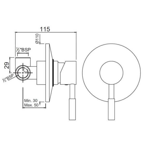 смеситель для душа jaquar solo sol-chr-6227