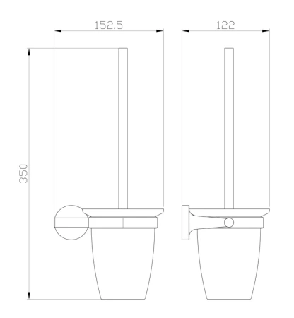 ёршик для унитаза wonzon & woghand simple ww-6529-bg брашированное золото