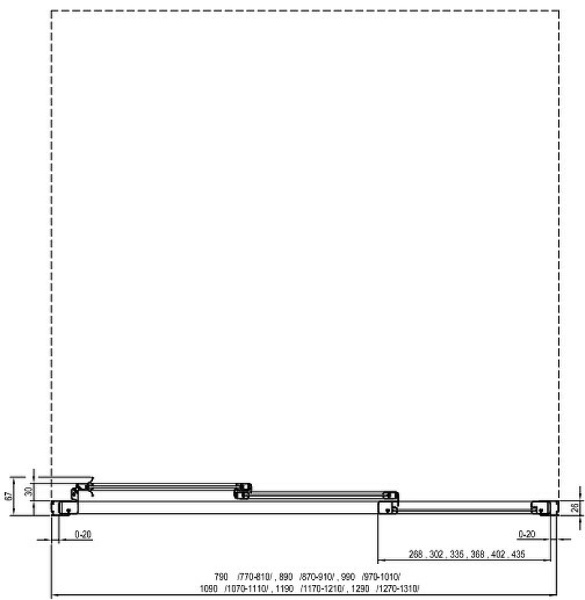 душевая дверь ravak supernova asdp3-130 00vj03r2zg профиль черный матовый стекло grape