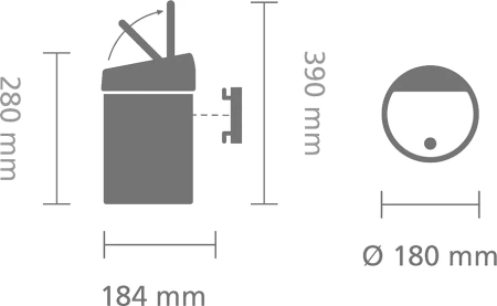 мусорное ведро brabantia touch bin 363986