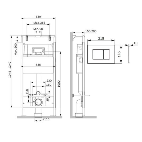 инсталляция для подвесного унитаза am.pm masterfit i012710.0201 c клавишей proc s белый глянец