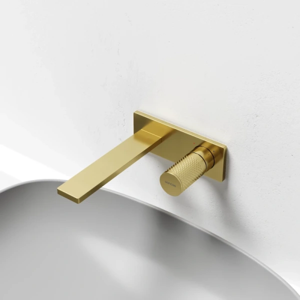 смеситель для раковины sancos nexus sc9013bg встраиваемый, золотой матовый