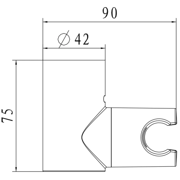 держатель для душа wonzon & woghand ww-994224-cr хром