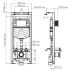 система инсталляции для унитазов wasserkraft alme 15tlt.010.me.wm04 с кнопкой смыва, цвет белый матовый