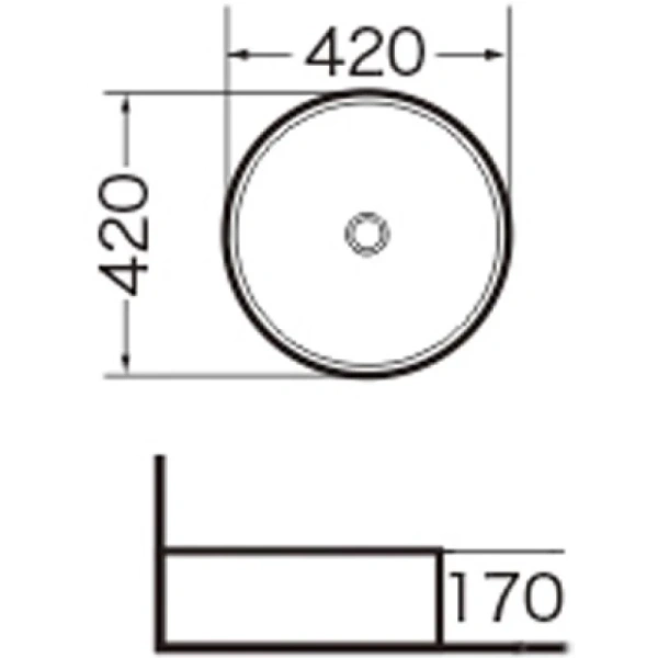 раковина-чаша grossman 42 gr-3014, цвет белый