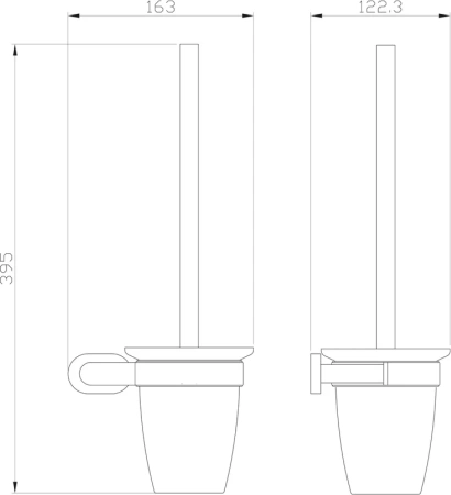 ёршик для унитаза wonzon & woghand first ww-8429 настенный, хром