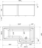 акриловая ванна marka one linea 165x85 см r, 01лин16585п без гидромассажа