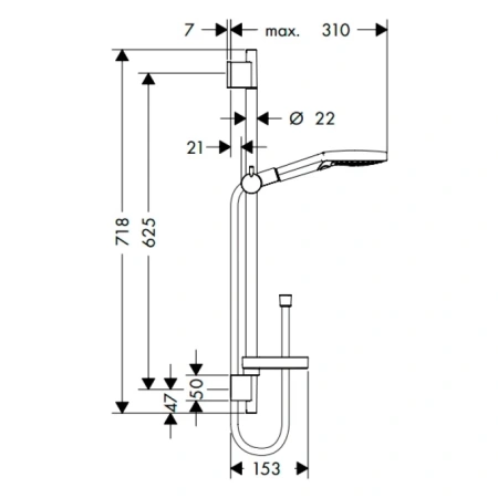 hansgrohe raindance select s 26630400 душевой гарнитур 120 3iet