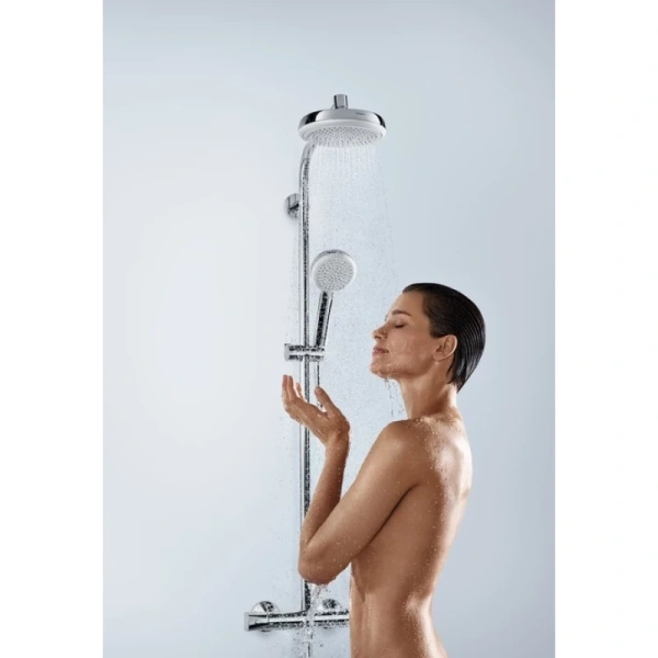 душевая система ecosmart 9 л/мин hansgrohe crometta 160 1jet showerpipe 27265400